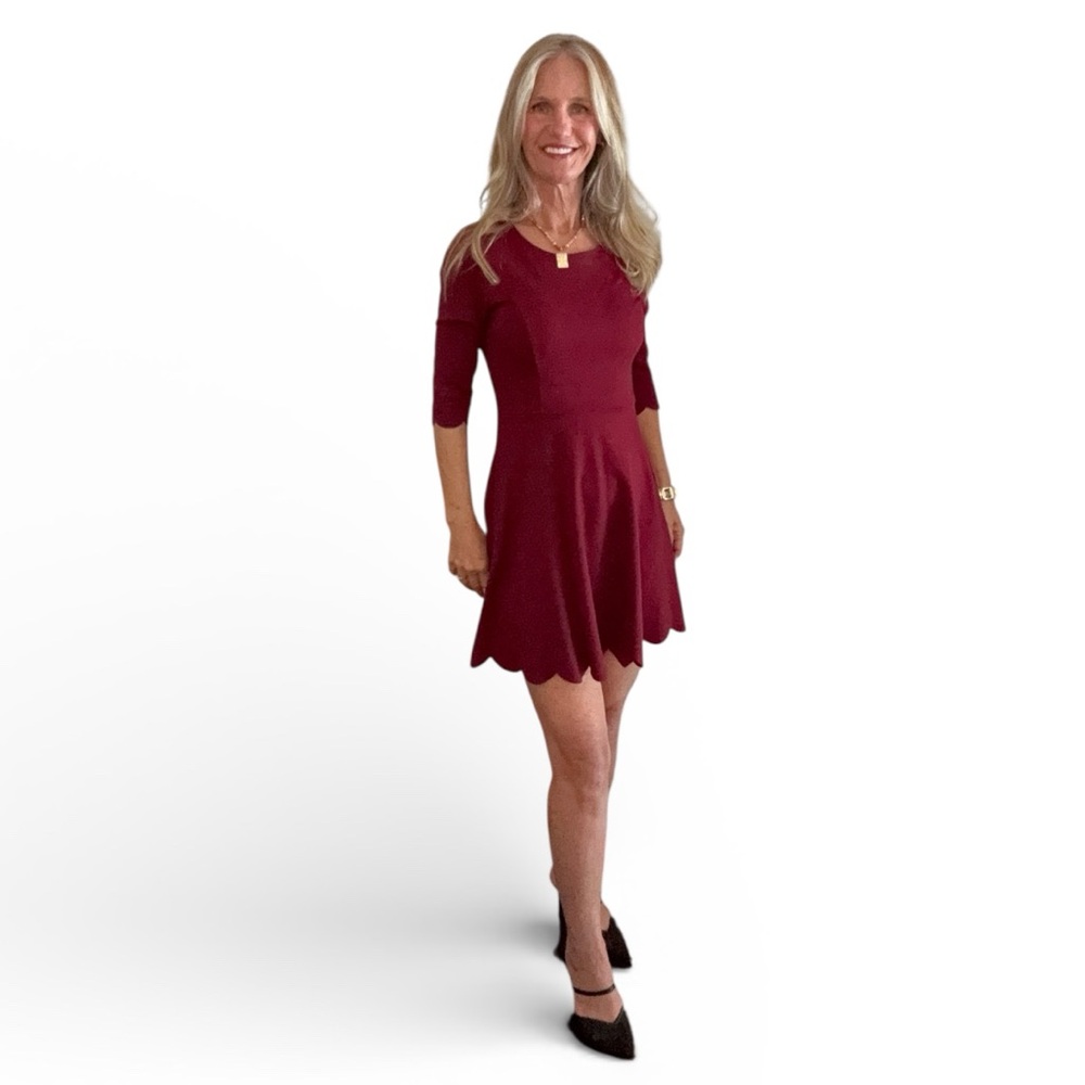 Lulu's Elegant Red Long Sleeve Dress